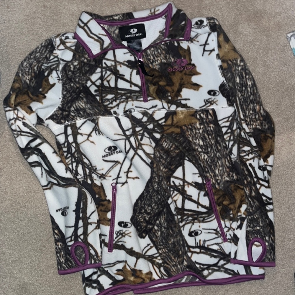 Small Camo Mossy Oak Jacket Half Zip